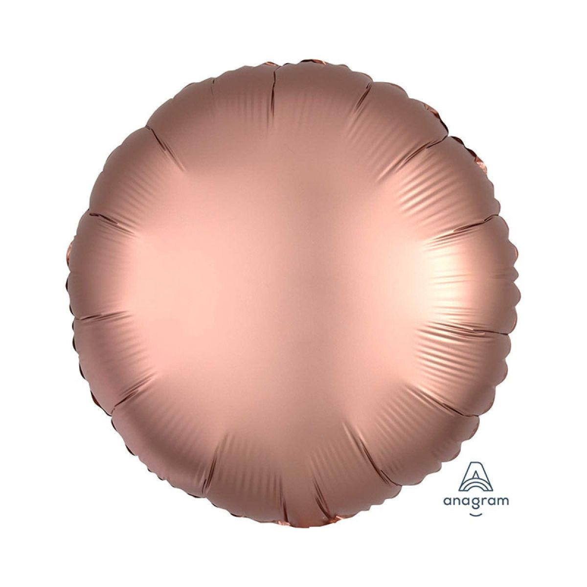 Rose Copper Satin Luxe Circle Foil Balloon - 18 Unpackaged