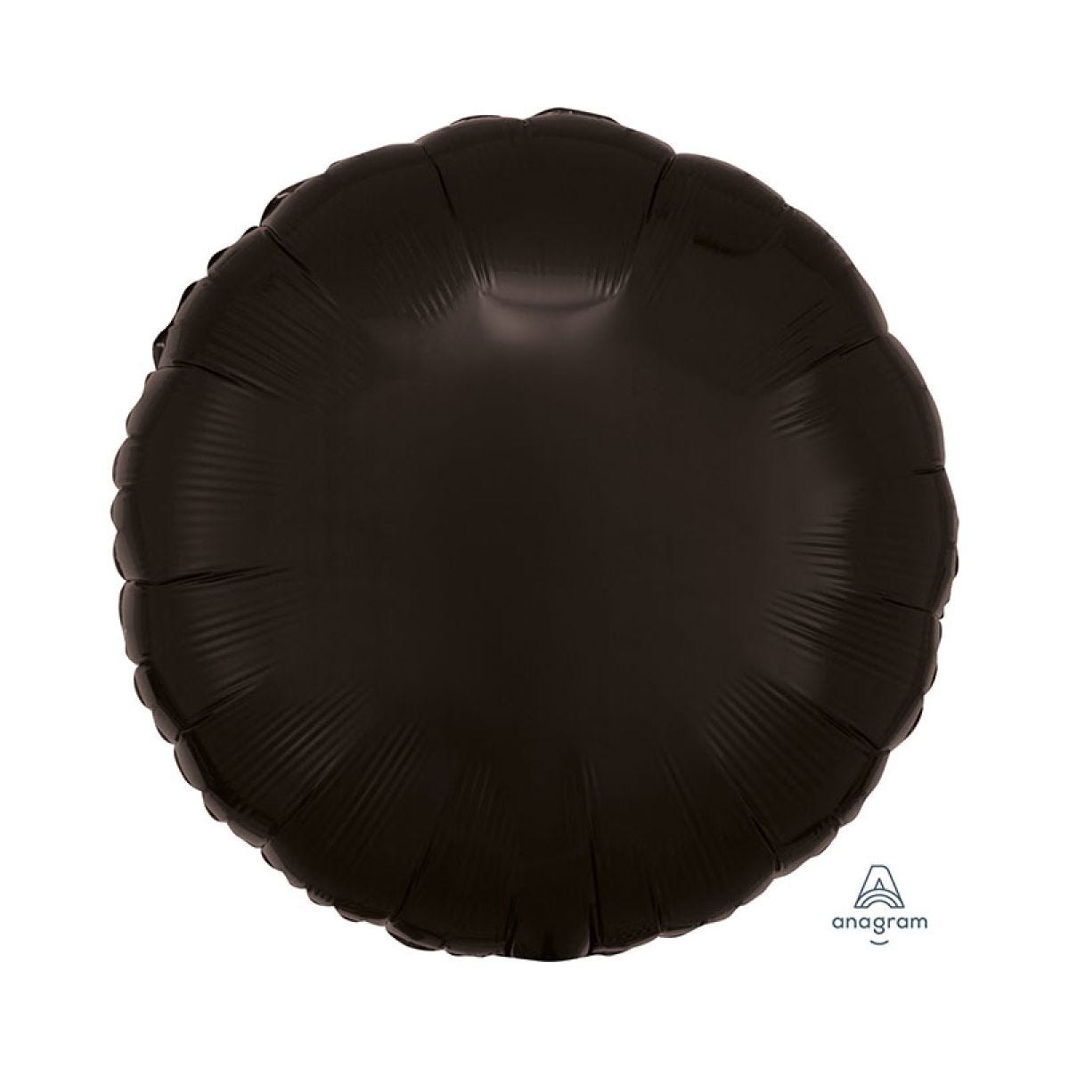 Black Round Balloon - 18&apos;&apos; Foil - Unpackaged