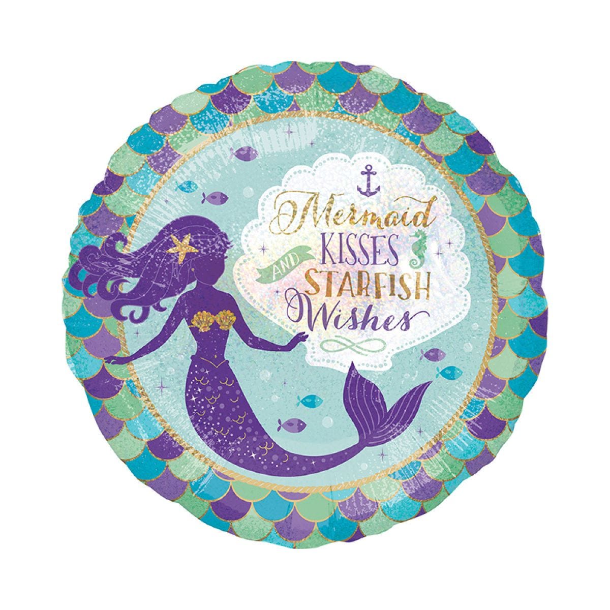 Mermaid Wishes Balloon - 18" Foil