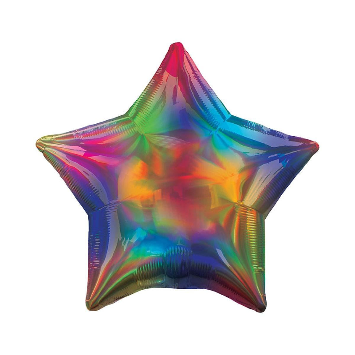 Rainbow Iridescent Star Balloon - 18" Foil - Unpackaged