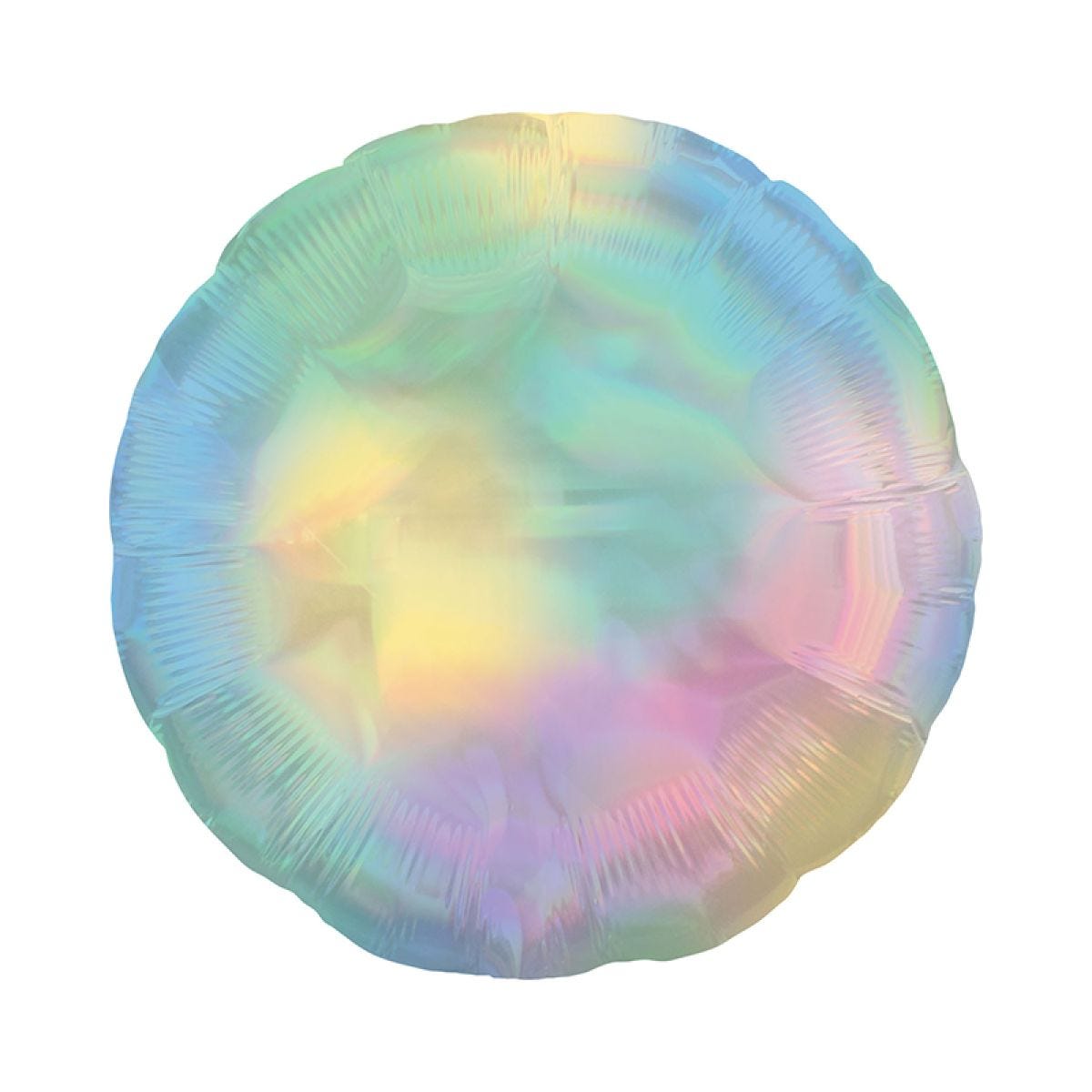 Pastel Rainbow Iridescent Circle Balloon - 18" Foil - Unpackaged