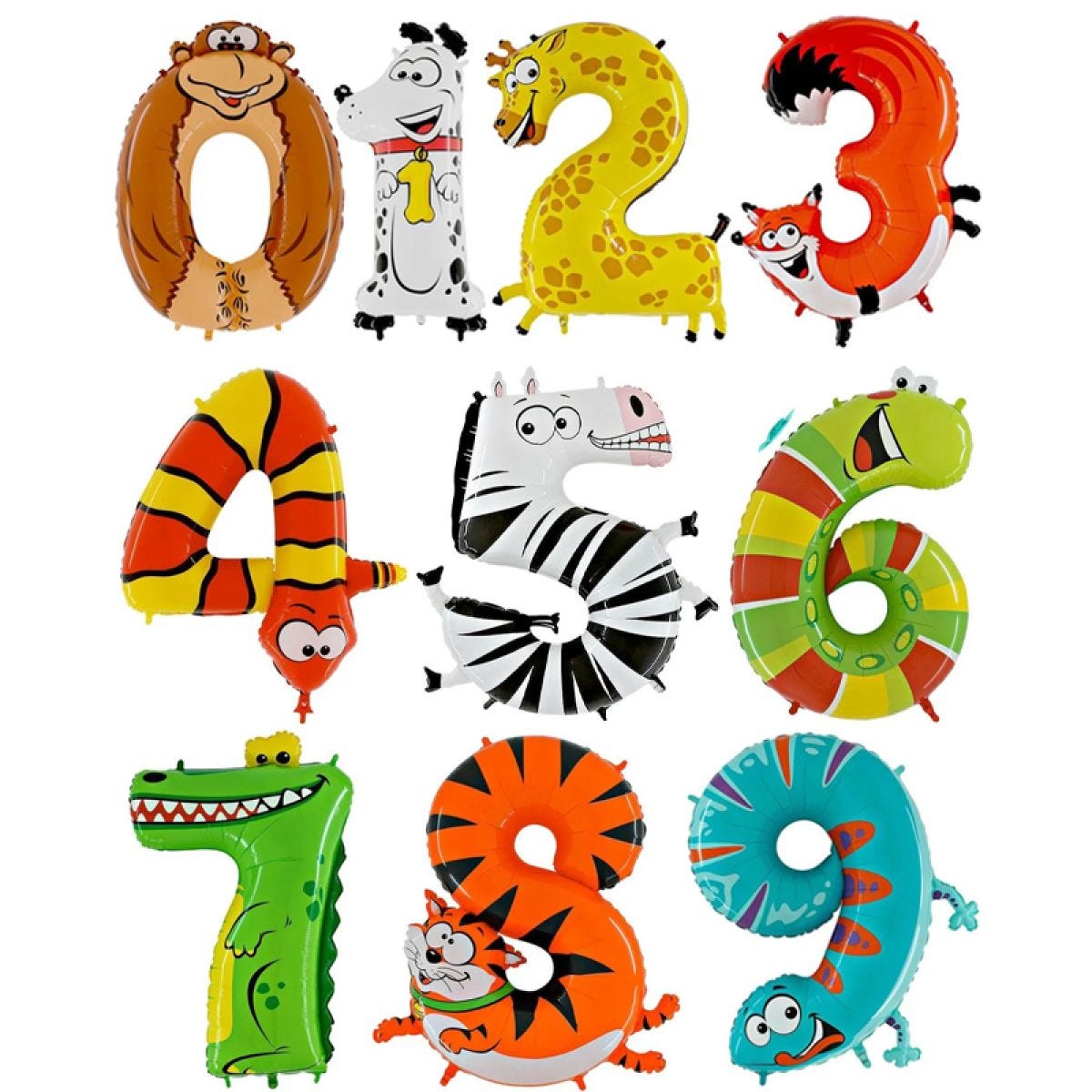 Animal Foil Number Balloons - 40"