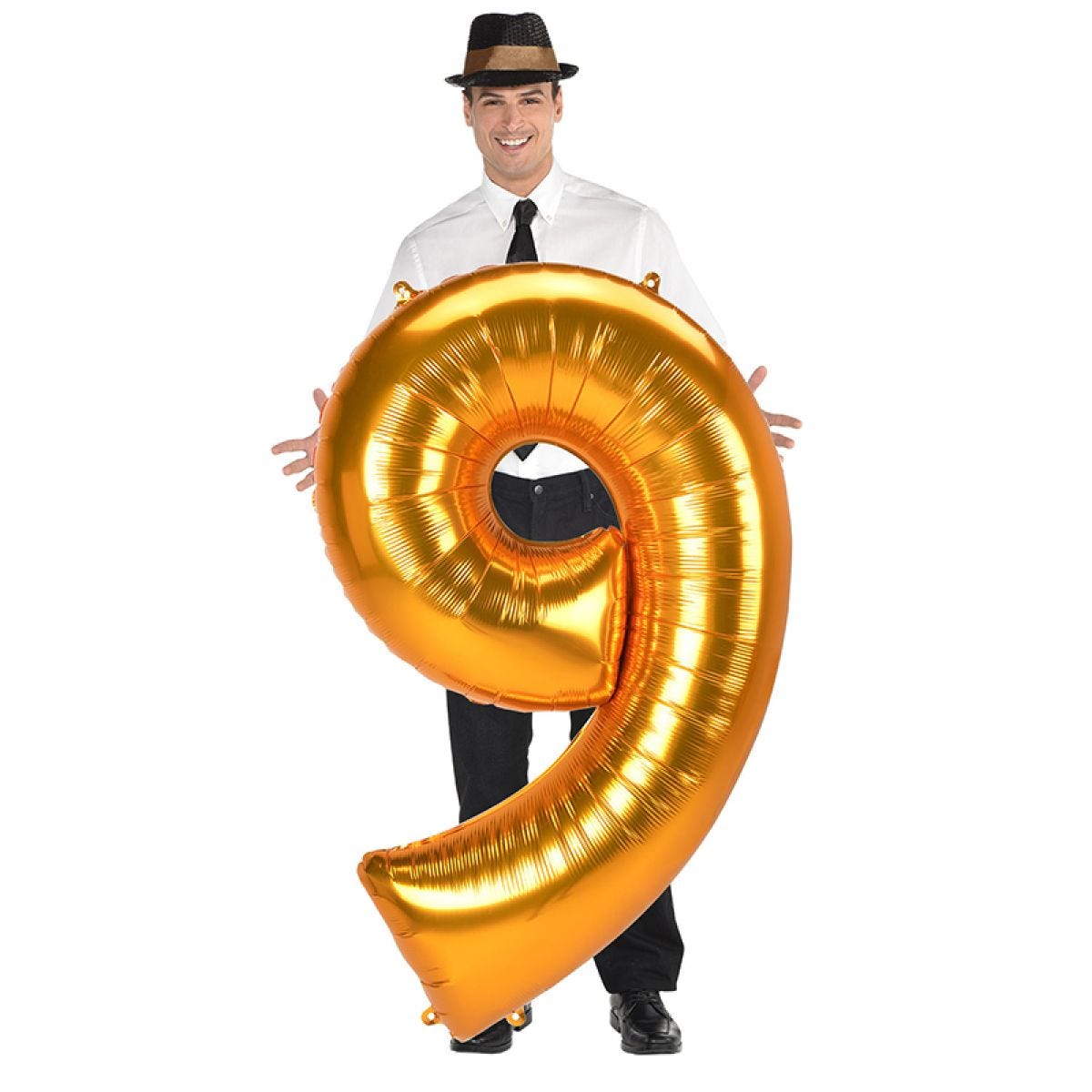 Gold Number 9 Balloon - 53" Foil