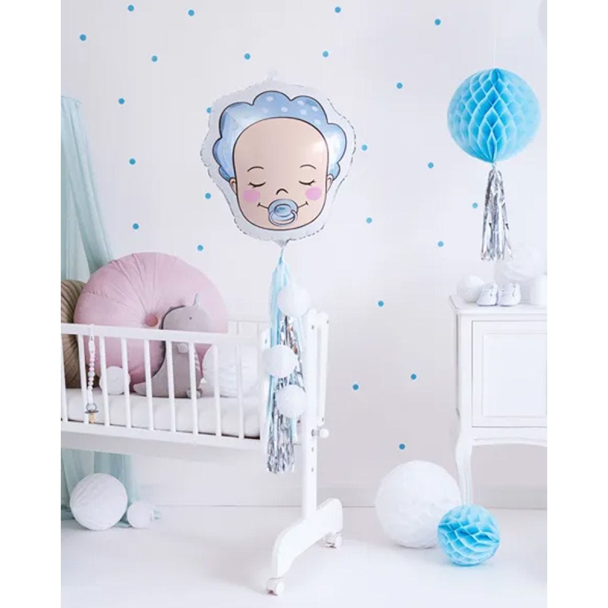 Baby Boy Face Balloon - 18" Foil
