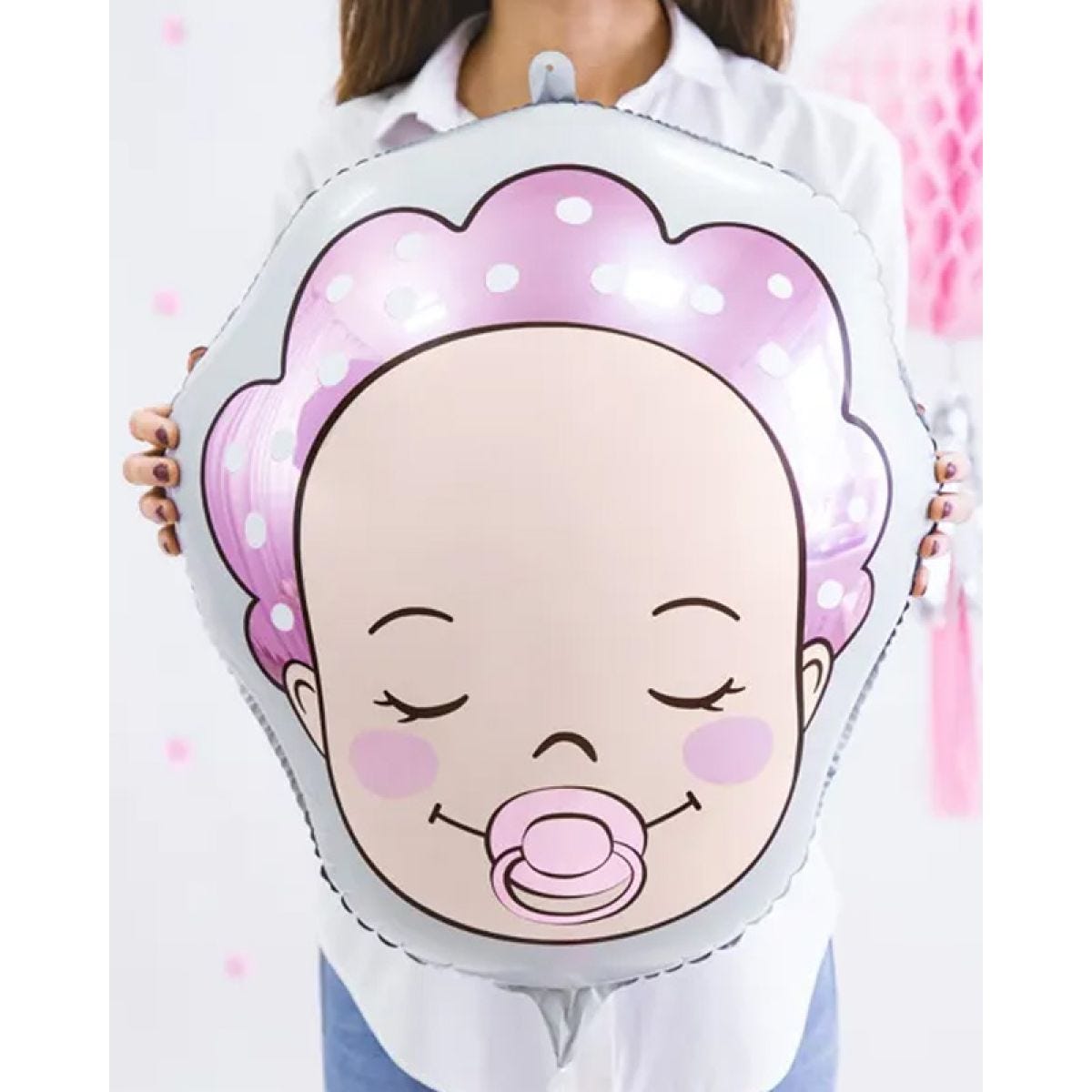 Baby Girl Face Balloon - 18" Foil