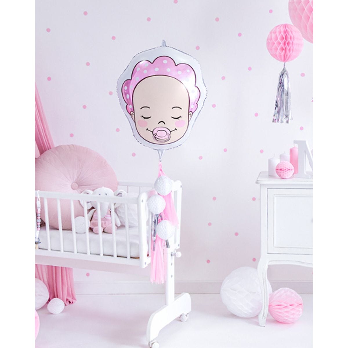 Baby Girl Face Balloon - 18" Foil