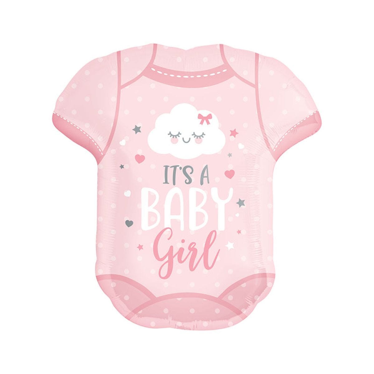 Pink It&apos;s A Girl Babygrow Balloon - 24" Foil