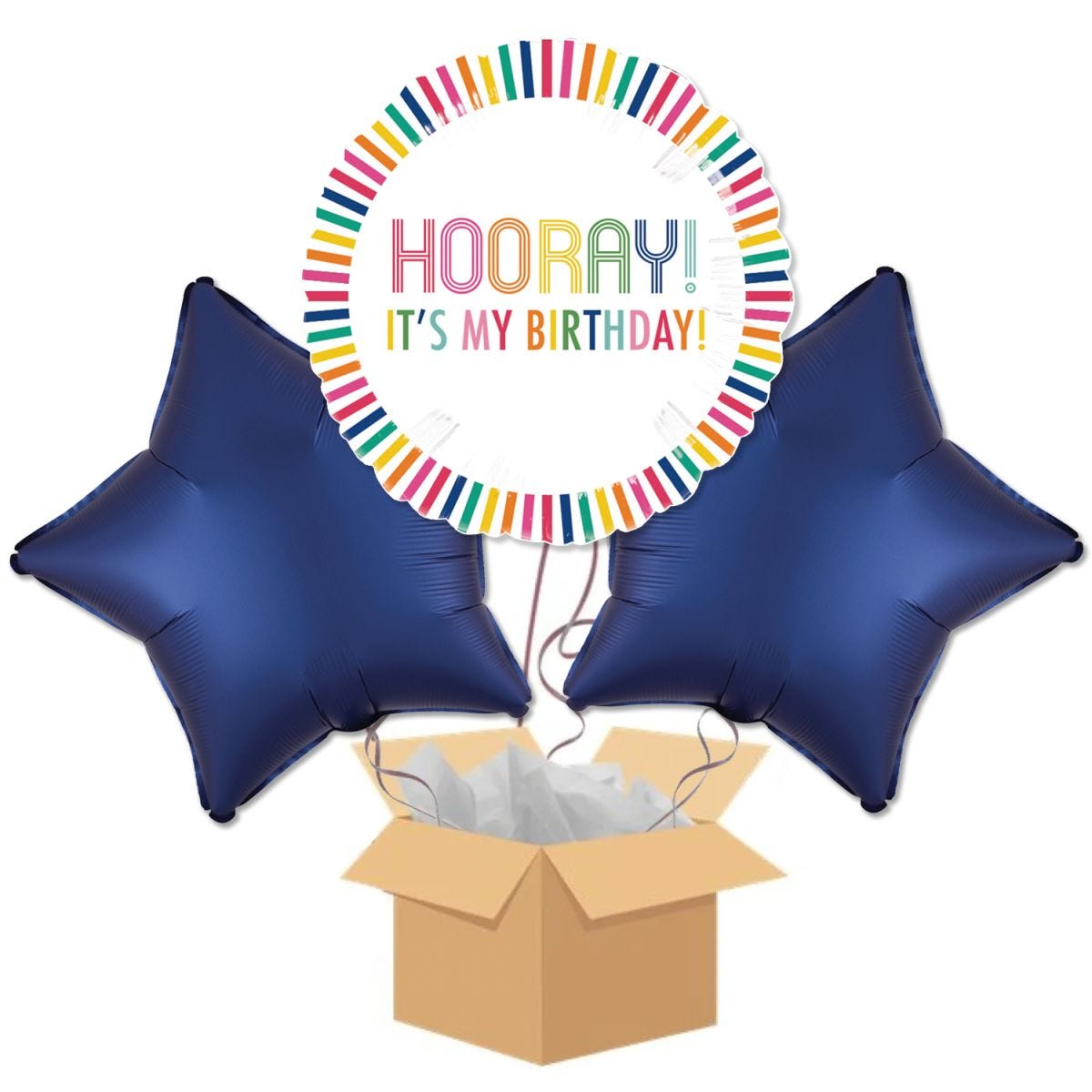Hooray It&apos;s My Birthday Balloon Bouquet - Delivered Inflated