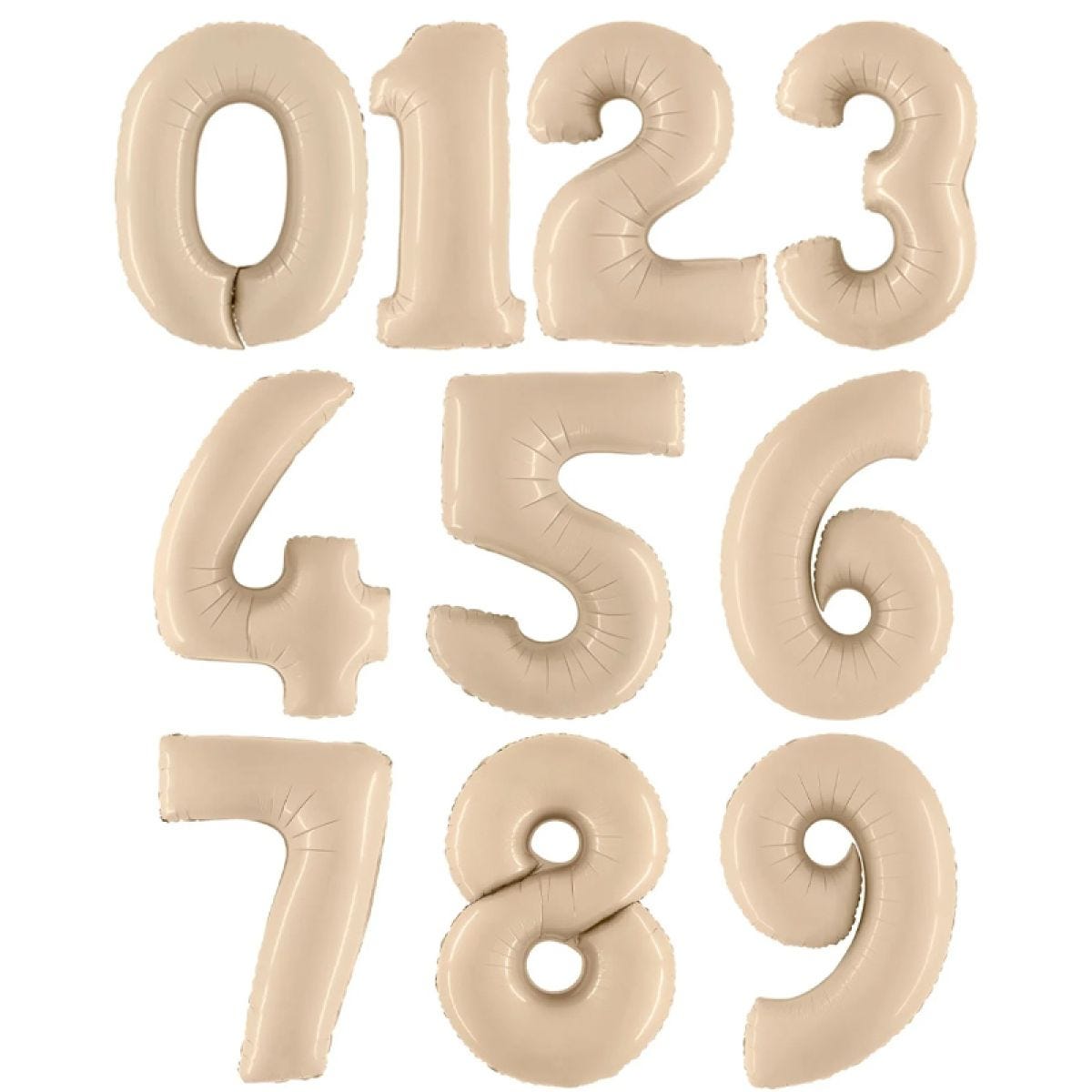 Satin Cream Foil Number Balloons - 40"