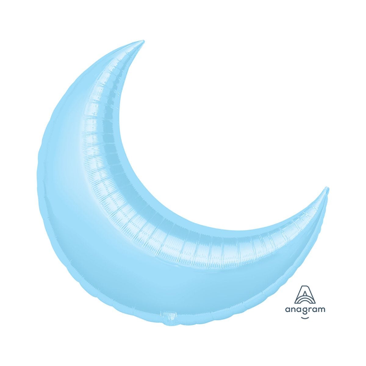 Pastel Blue Crescent Balloons - 35&apos;&apos; Foil (3pk)