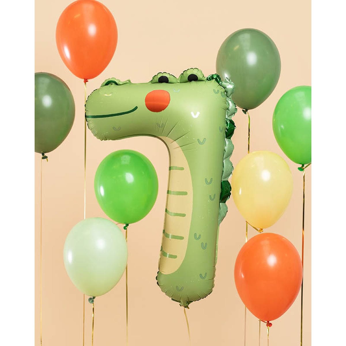 Crocodile Number 7 Balloon - 34" Foil