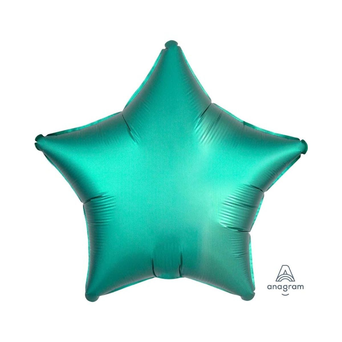 Satin Jade Green Star Balloon - 18" Foil