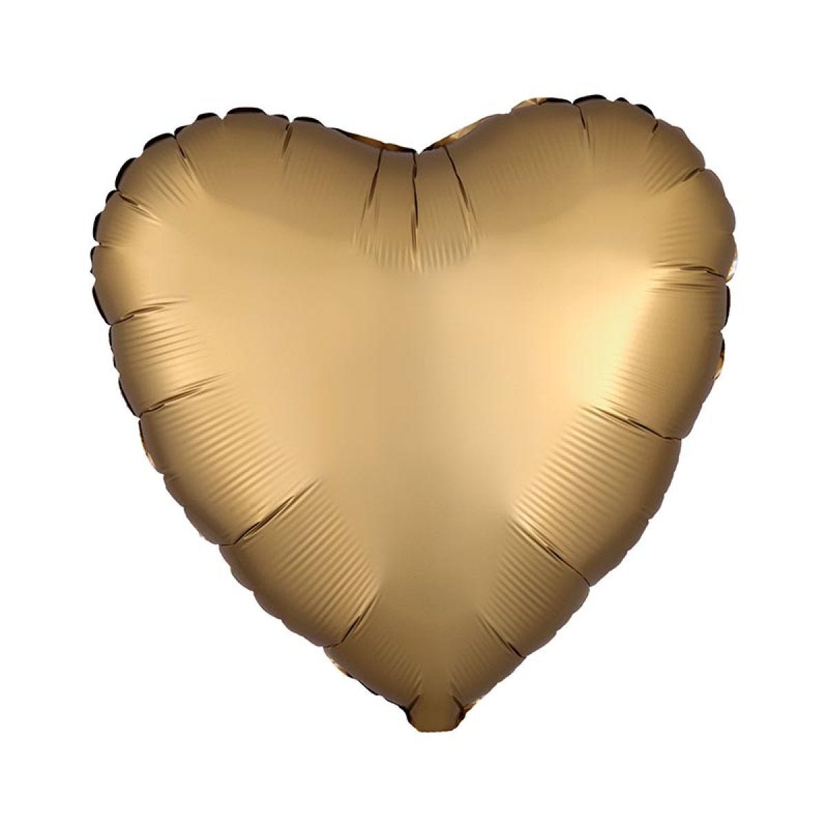 Silk Lustre Gold Heart Balloon - 18" Foil (Unpackaged)