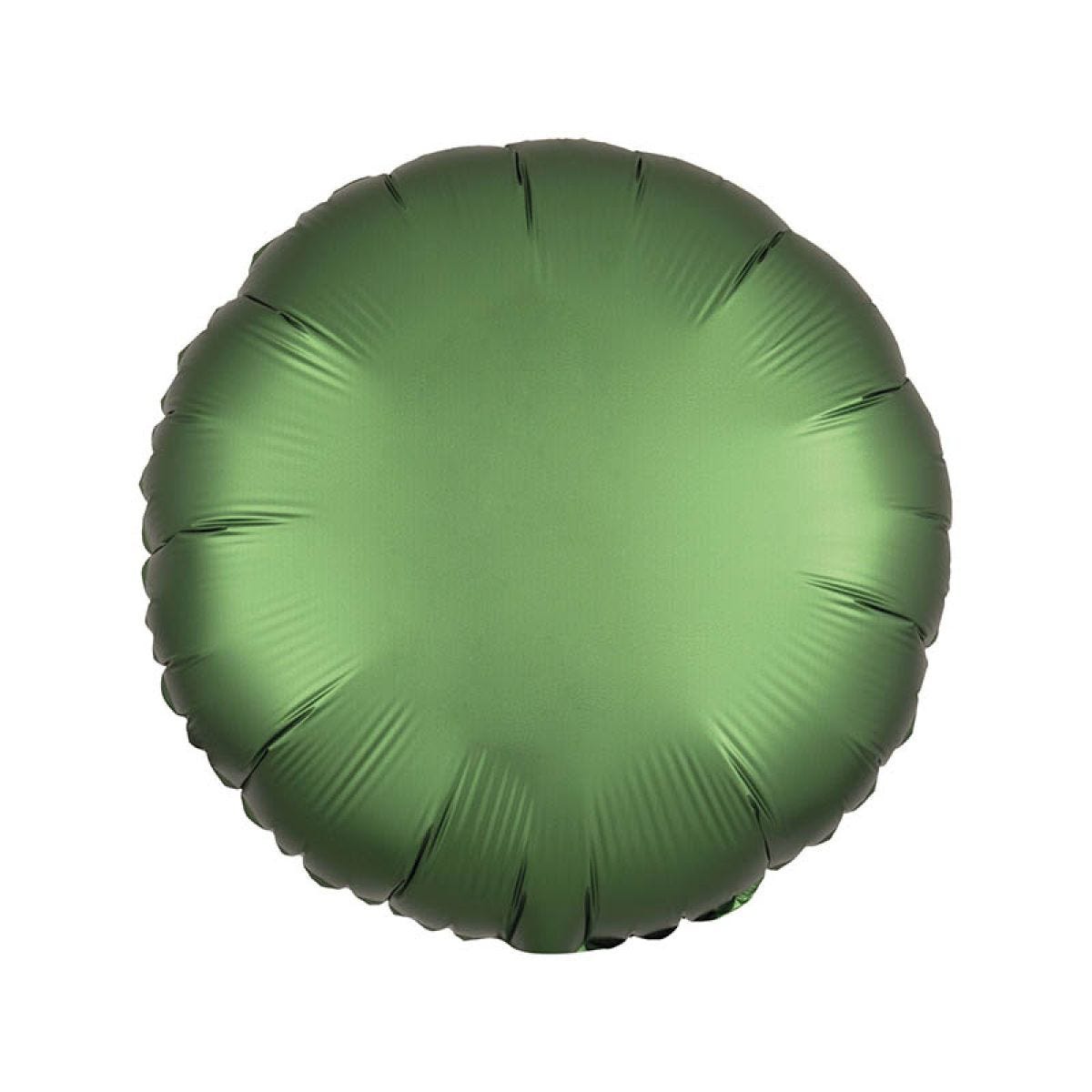 Satin Emerald Green Round Foil Balloon - 18" Foil