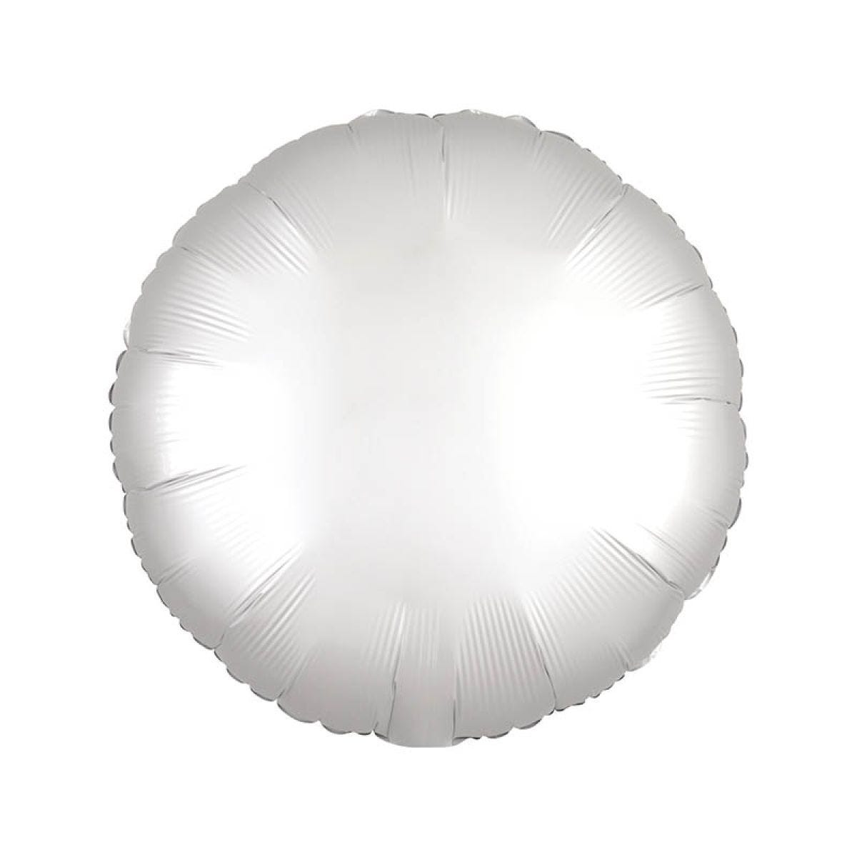 Satin White Round Balloon - 18" Foil