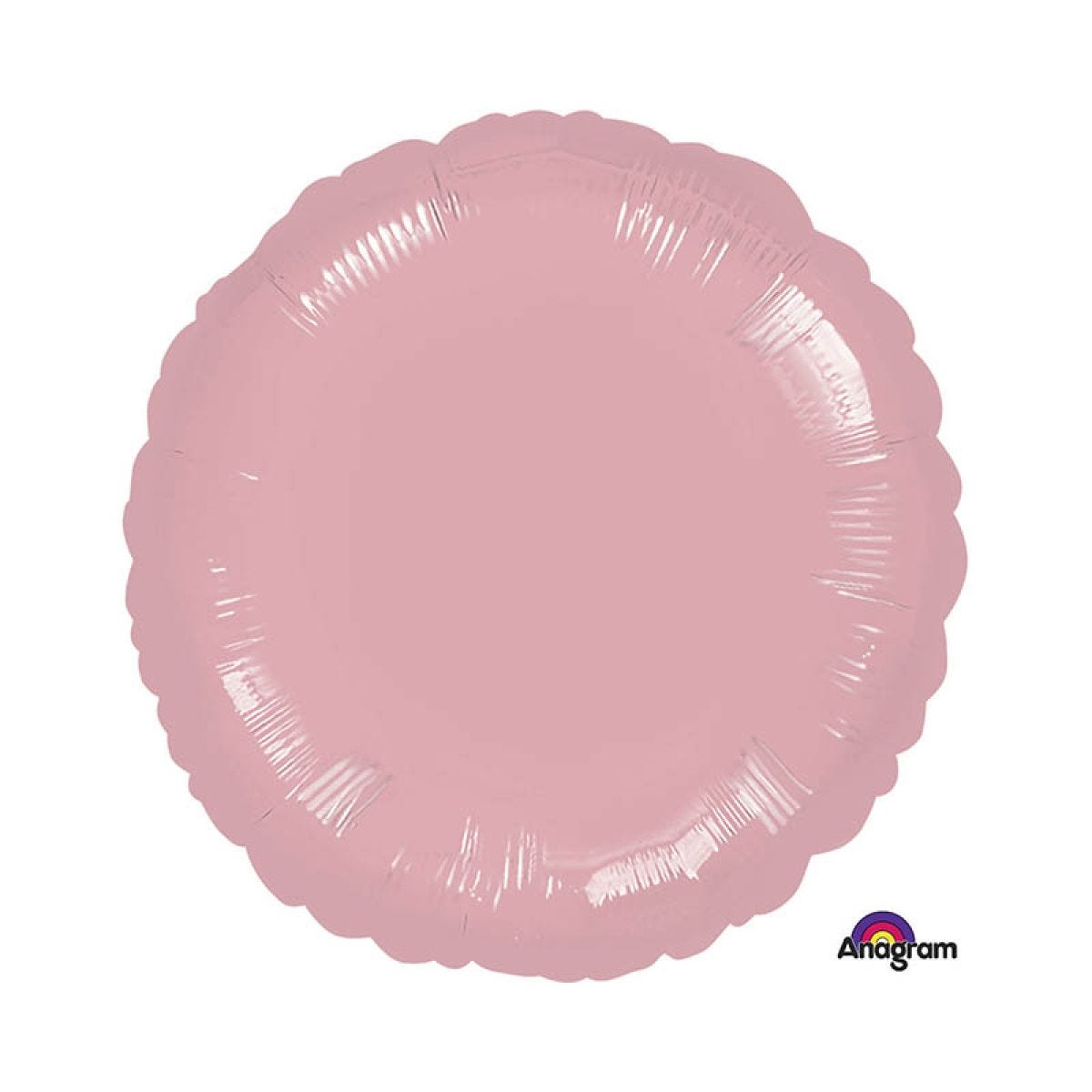 Metallic Pearl Pastel Pink Round Balloon - 18" Foil