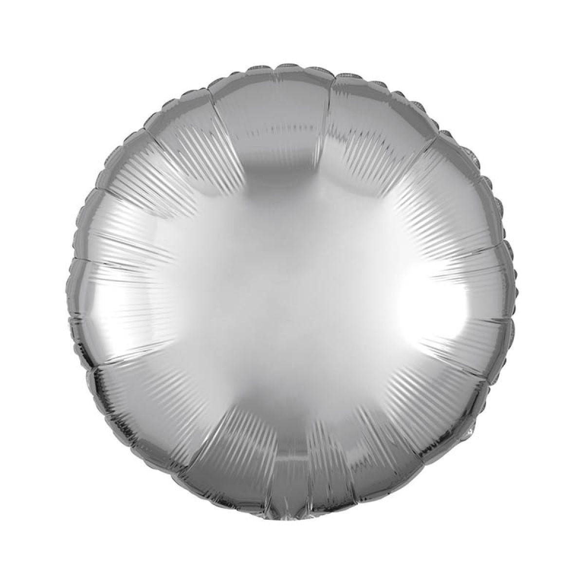 Metallic Silver Round Foil Balloon - 18" Foil