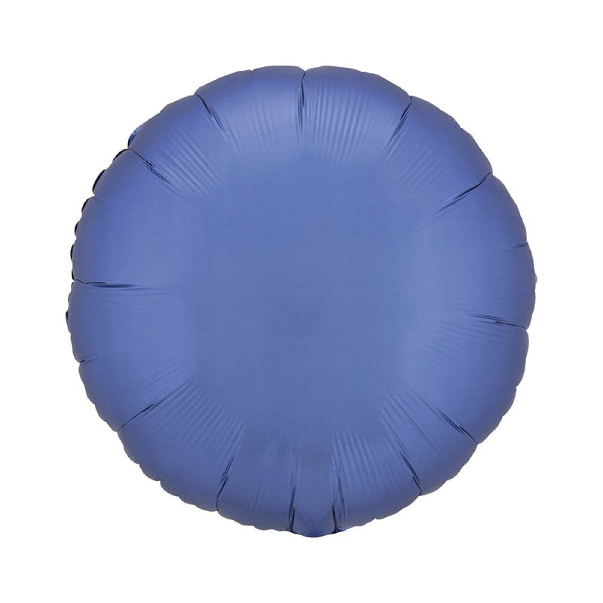 Silk Lustre Azure Blue Round Balloon - 18" Foil