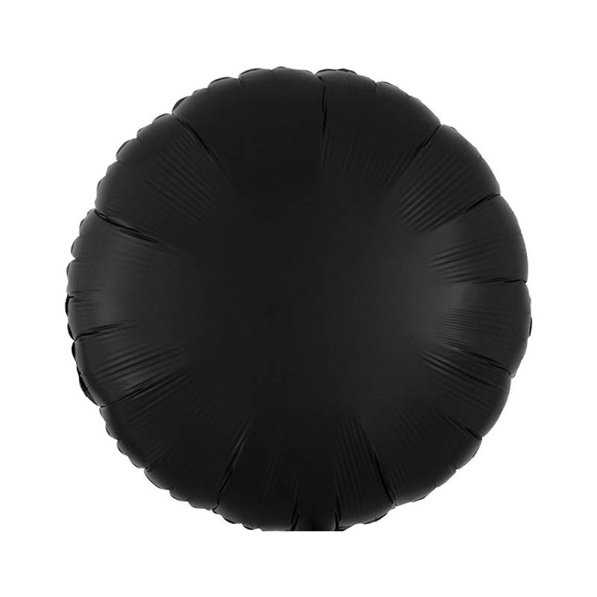 Silk Lustre Black Round Balloon - 18" Foil
