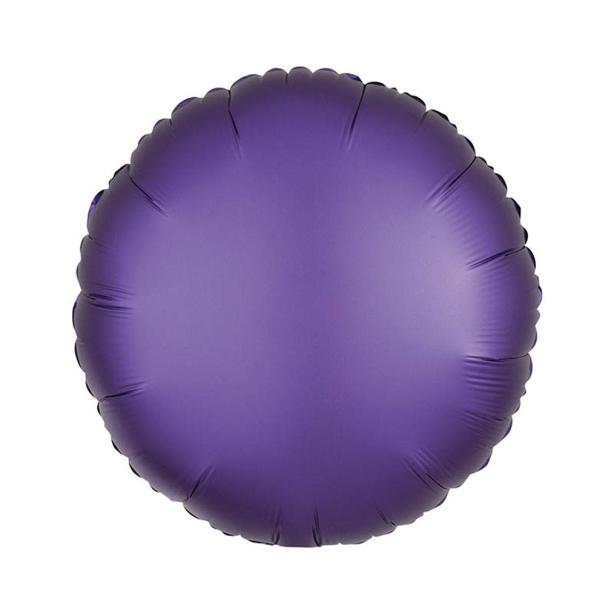 Silk Lustre Purple Round Balloon - 18" Foil
