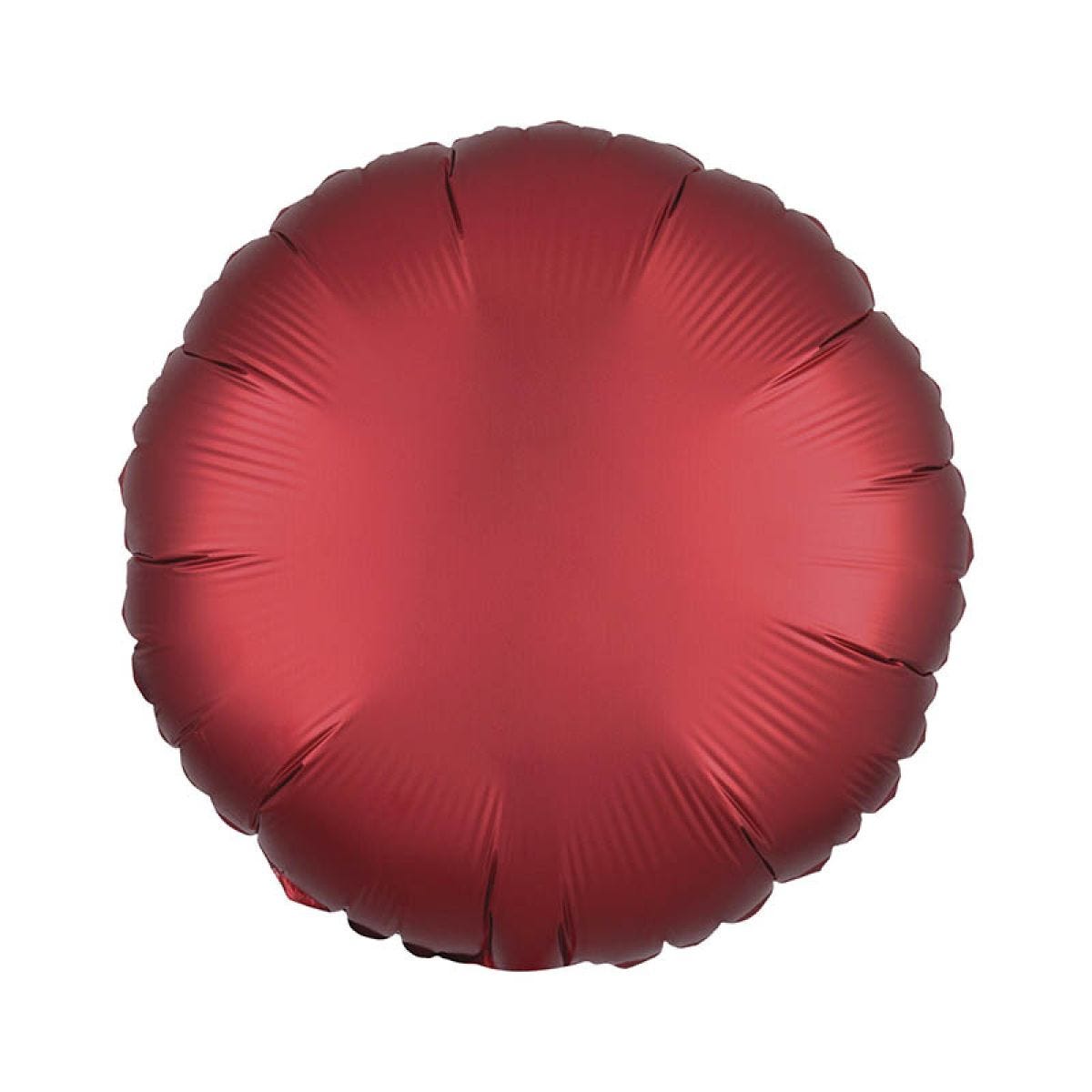Silk Lustre Dark Red Round Balloon - 18" Foil