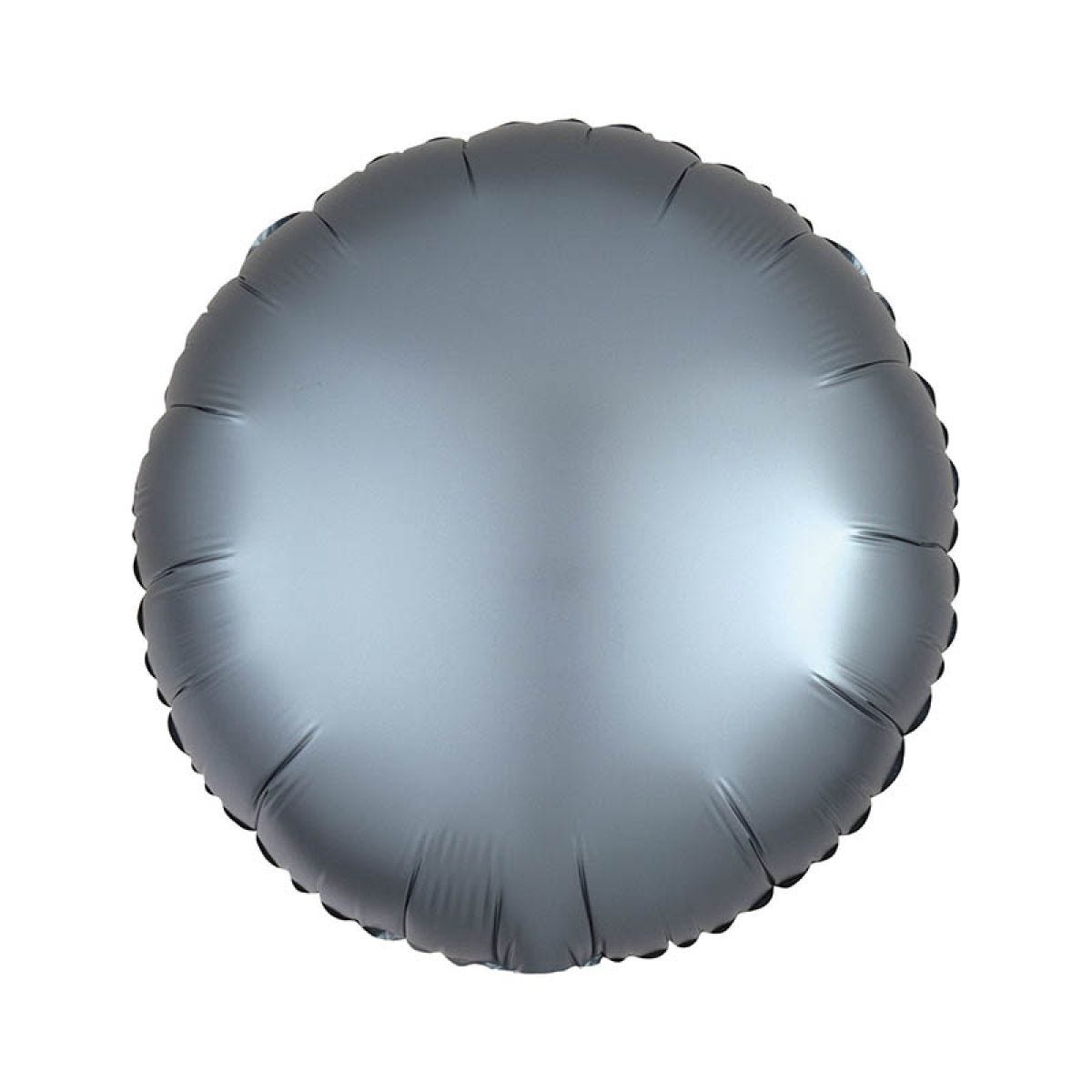 Silk Lustre Steel Blue Round Balloon - 18" Foil