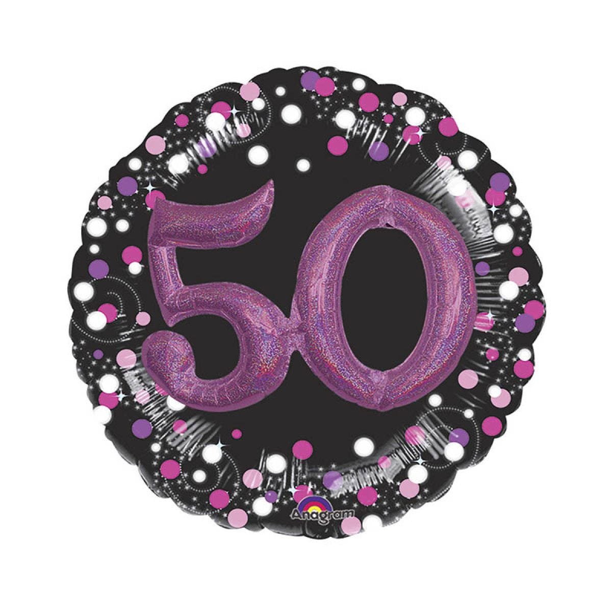 Pink 50th Birthday 3D Balloon - 18" Foil