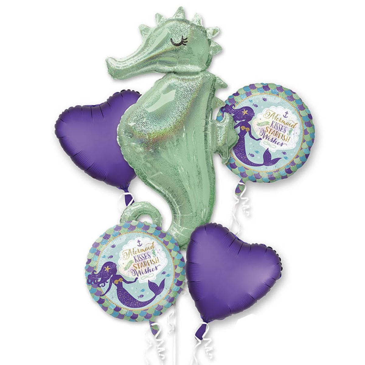 Mermaid Wishes Foil Balloon Bouquet (5pcs)