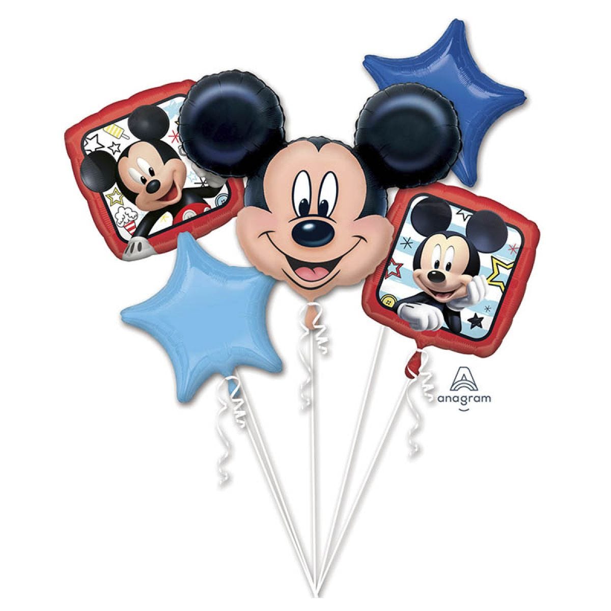Mickey Mouse Roadster Foil Balloon Bouquet (5pcs)