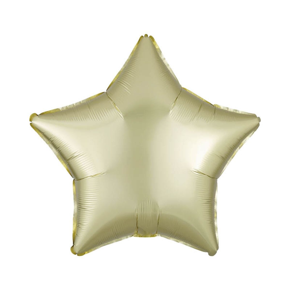 Satin Pastel Yellow Star Balloon - 18" Foil (Unpackaged)