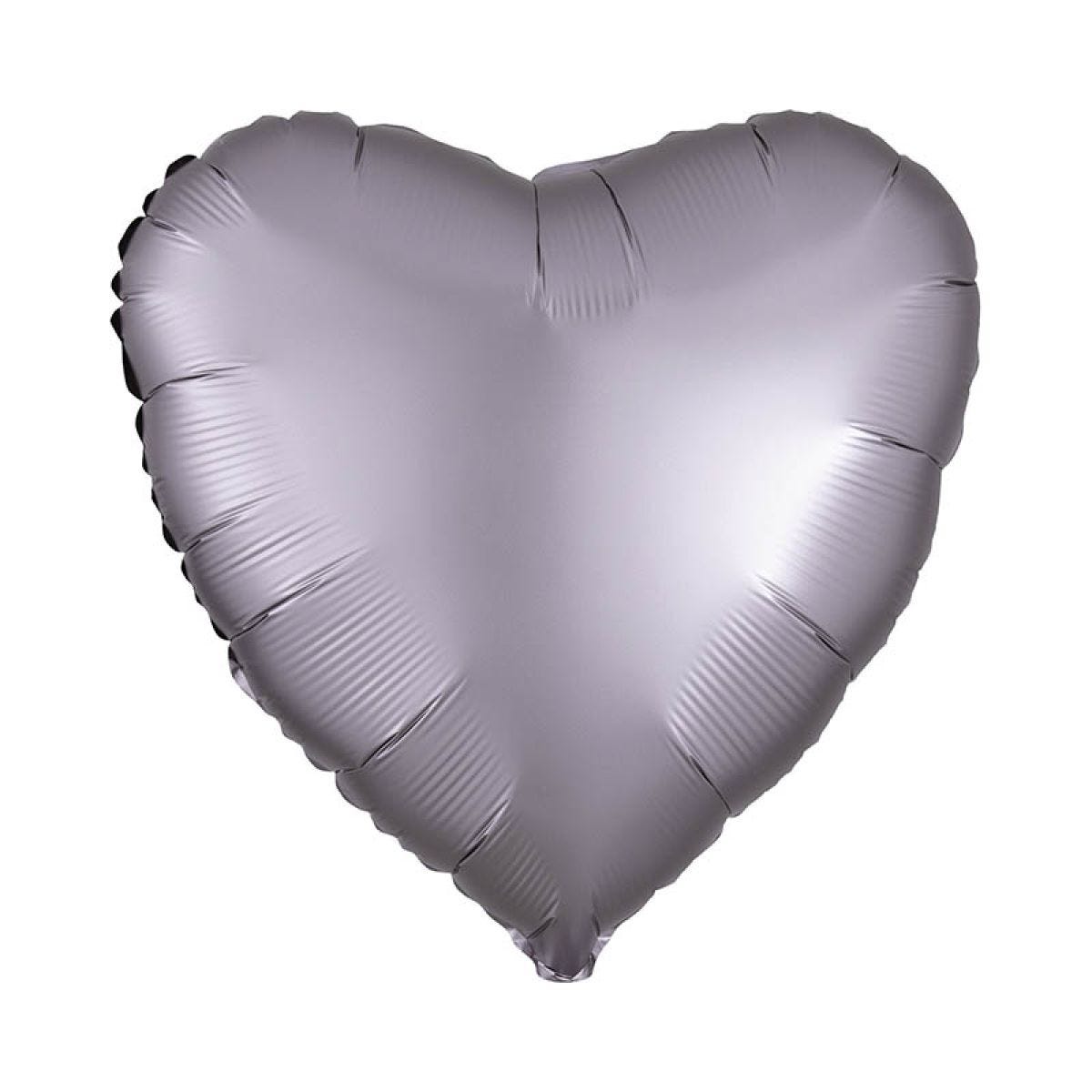 Satin Luxe Greige Heart Balloon - 18" Foil