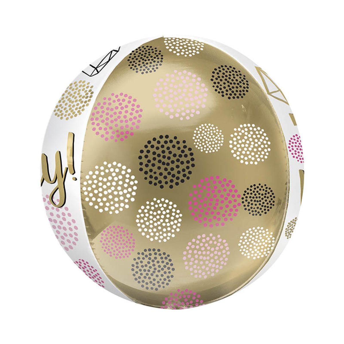 Happy Birthday Gems Orbz Balloon - 16"