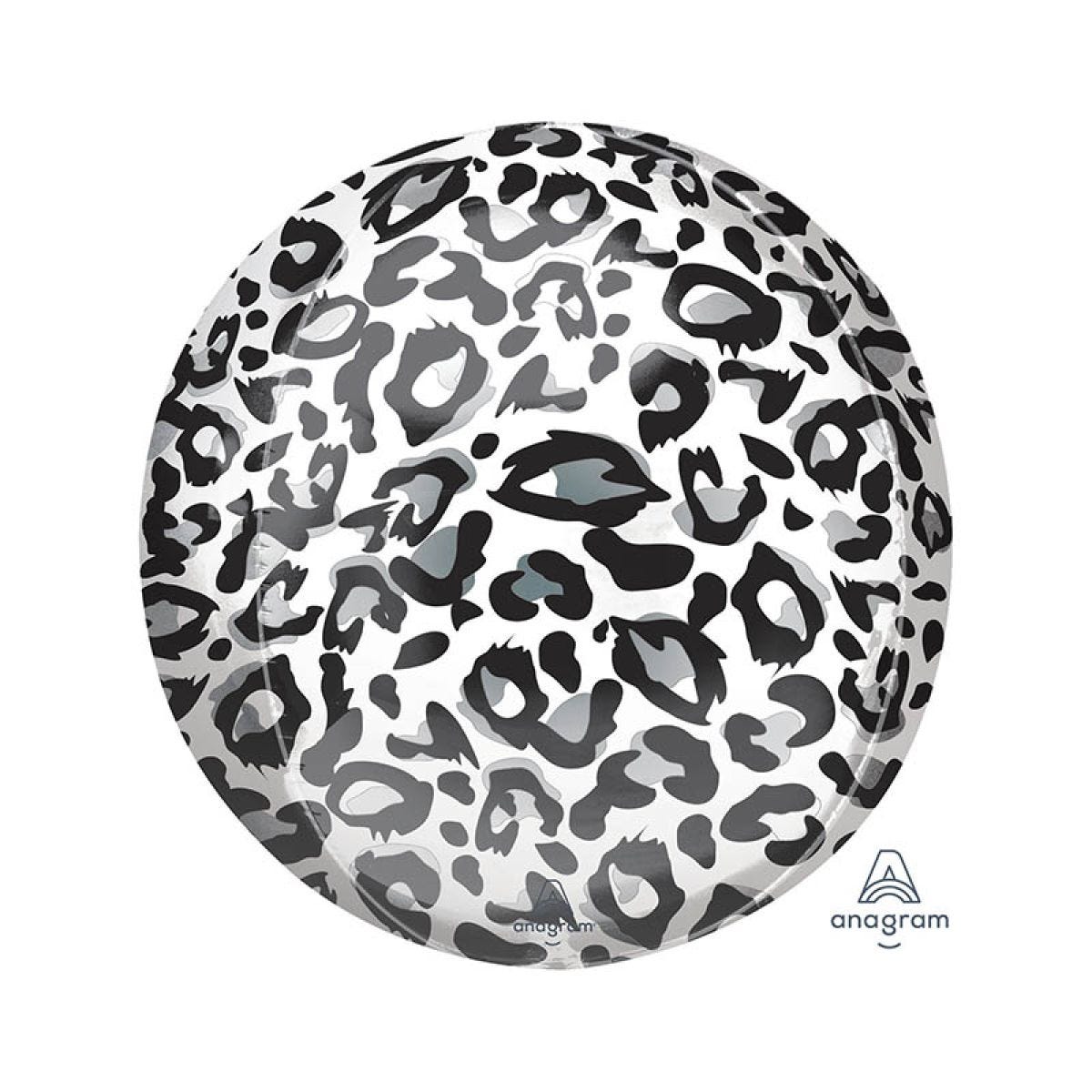 Snow Leopard Print Orbz Balloon - 16"
