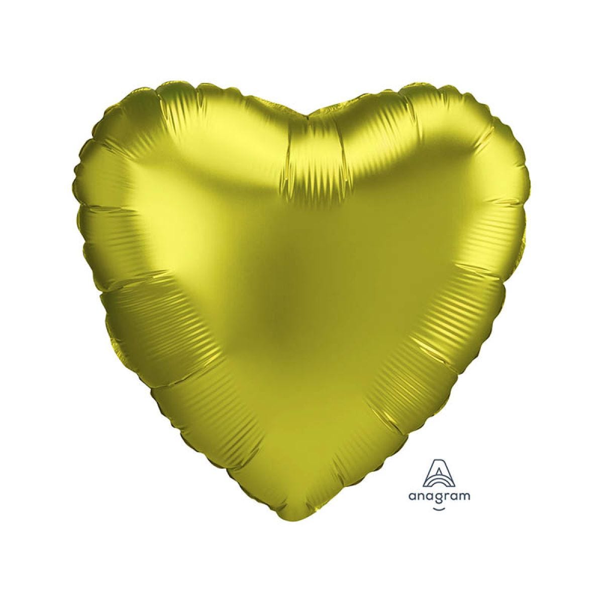Satin Lemon Heart Foil Balloon - 18"