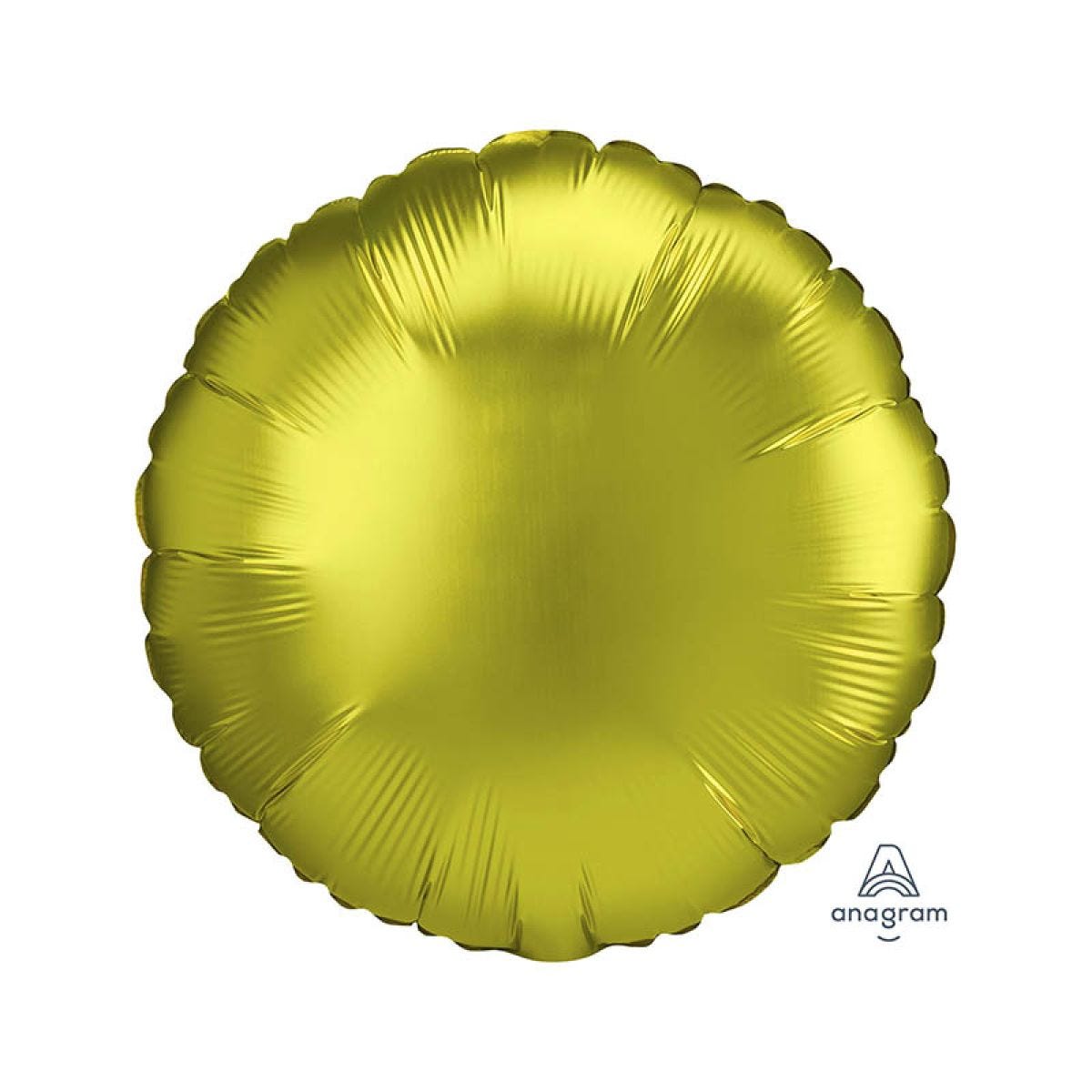 Satin Lemon Circle Foil Balloon - 18"