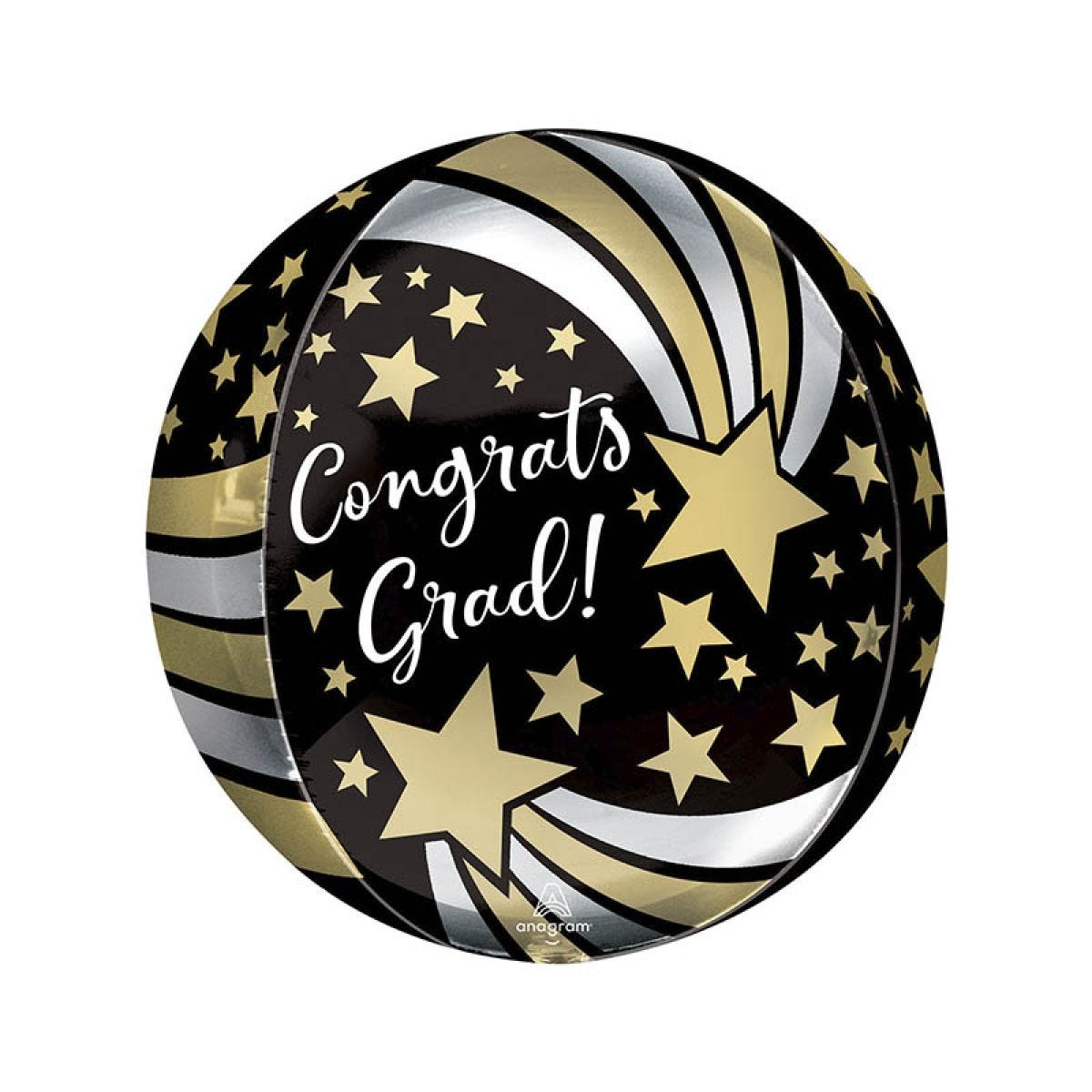 Congrats Grad Stars Orbz Balloon - 16"