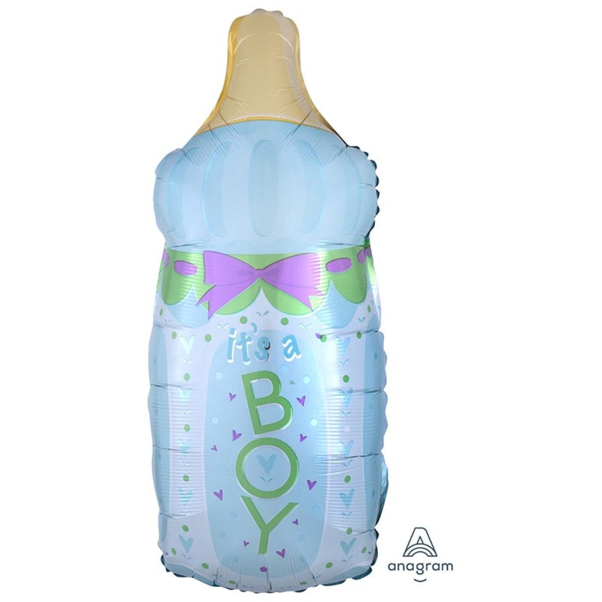 Baby Bottle Boy Supershape Balloon - 13" x 31" Foil