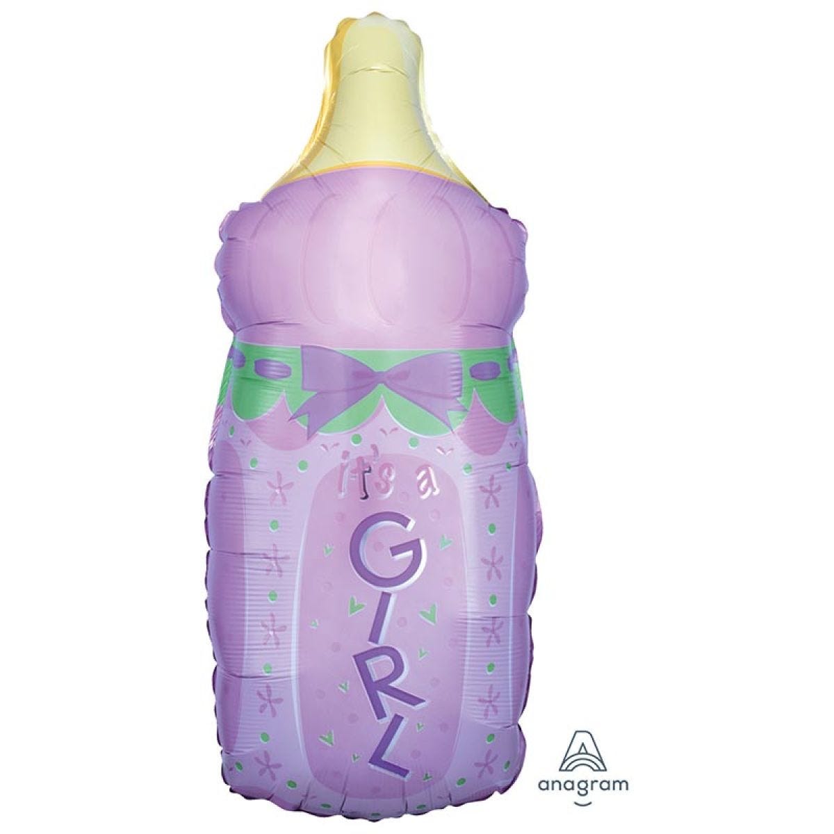 Baby Bottle Girl Supershape Balloon - 13" x 31" Foil