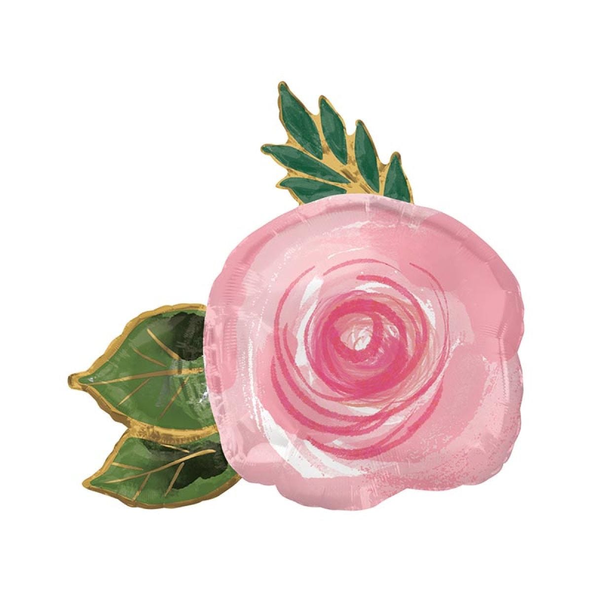 Bright Florals Pink Rose Supershape Balloon - 30" x 29" Foil