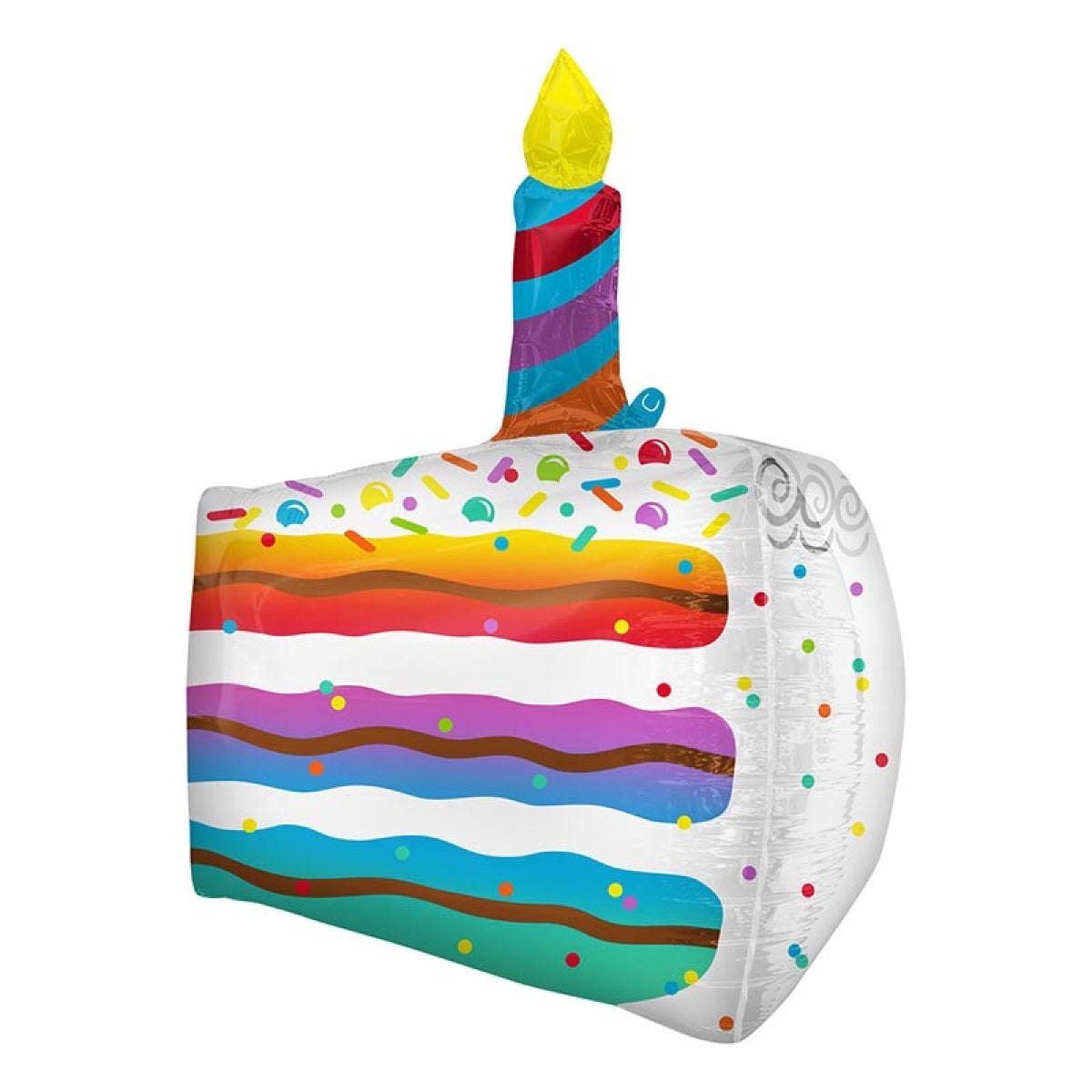 Cake Slice Supershape Balloon - 19" x 25" Foil