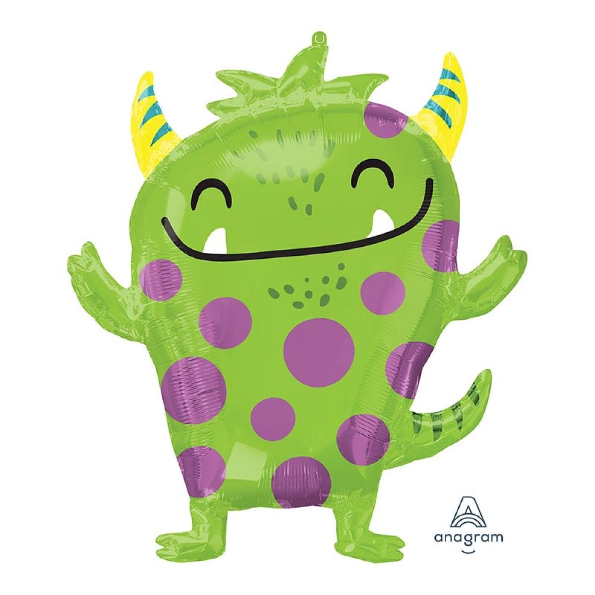 Happy Monster Supershape Balloon - 26" x 29" Foil