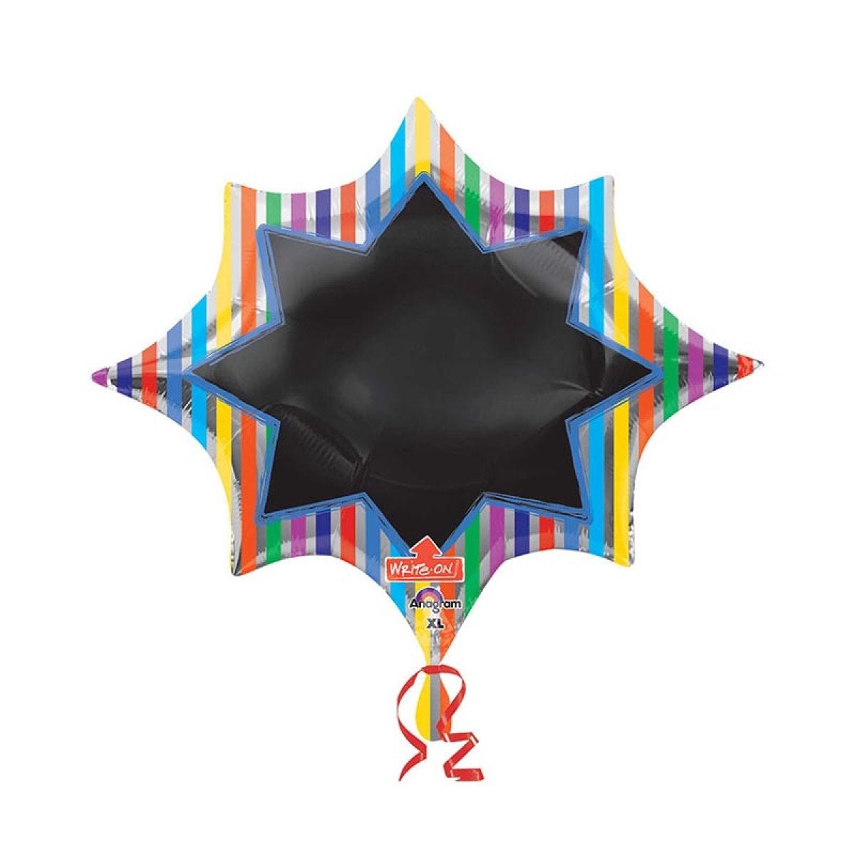 Multi-Stripe Write On Supershape Balloon - 35" x 29" Foil