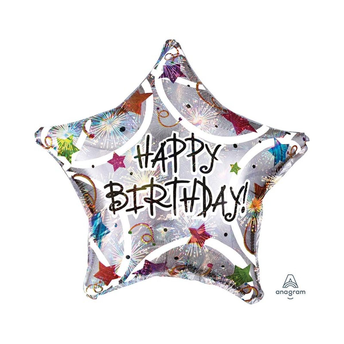 Star Happy Birthday Stars Balloon - 18" Foil