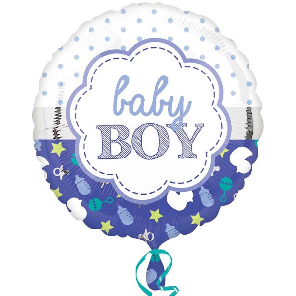 Baby Boy Scallop Balloon - 18" Foil
