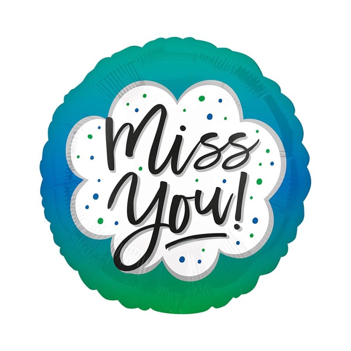 Miss You Ombre Balloon - 18" Foil