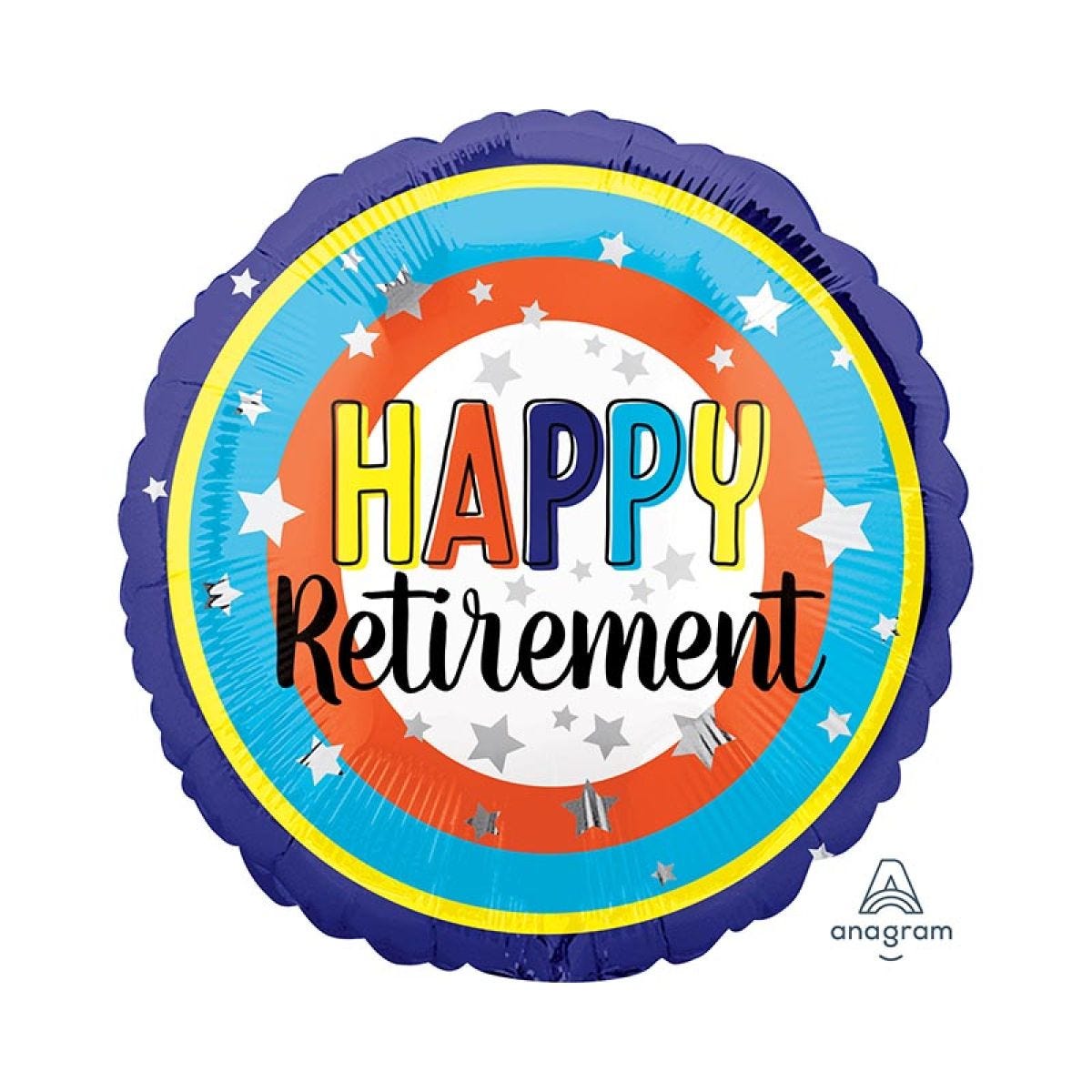 Happy Retirement Circles Balloon - 18" Foil