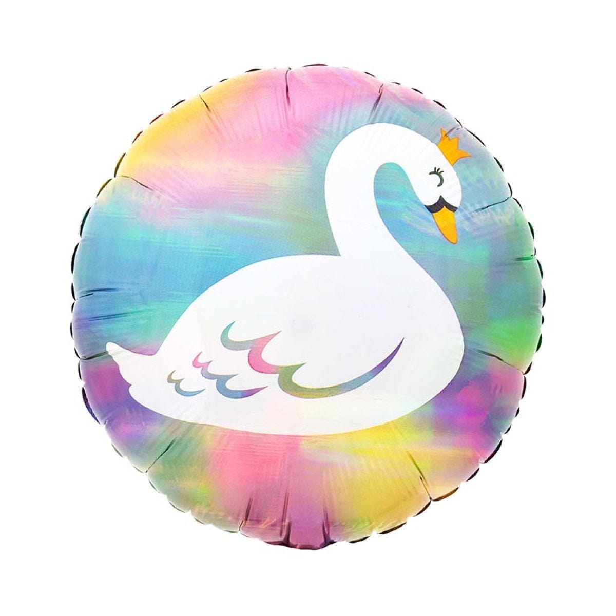 Pastel Swan Iridescent Balloon - 18" Foil