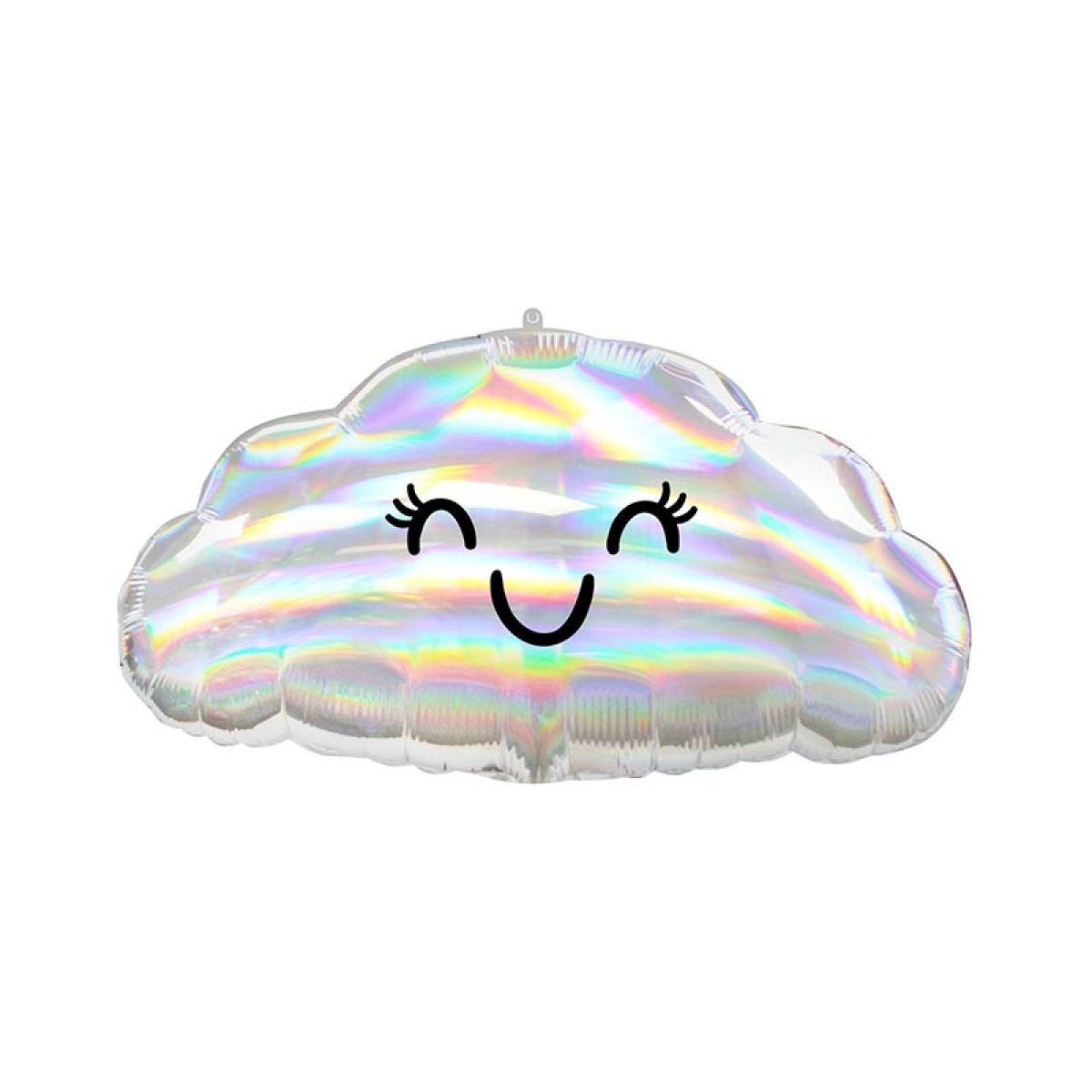 Iridescent Cloud Shaped Balloon - 23" x 12" Foil