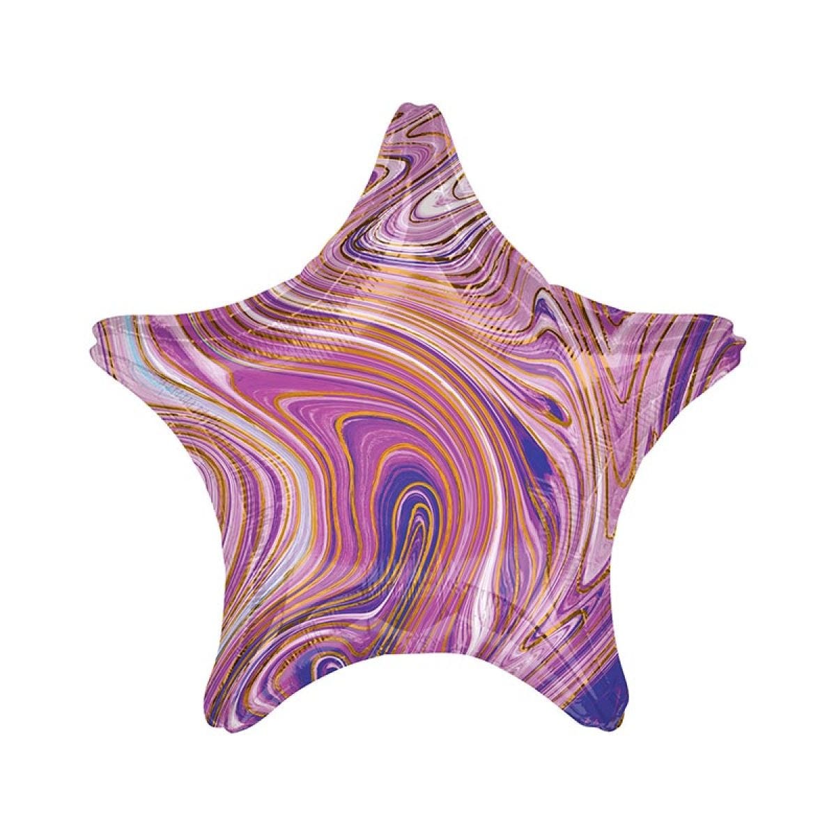 Purple Marble Balloon - 18" Foil