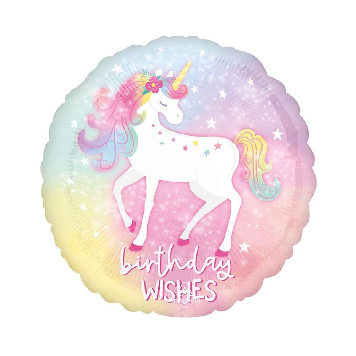 Enchanted Unicorn Birthday Wishes Balloon - 18" Foil